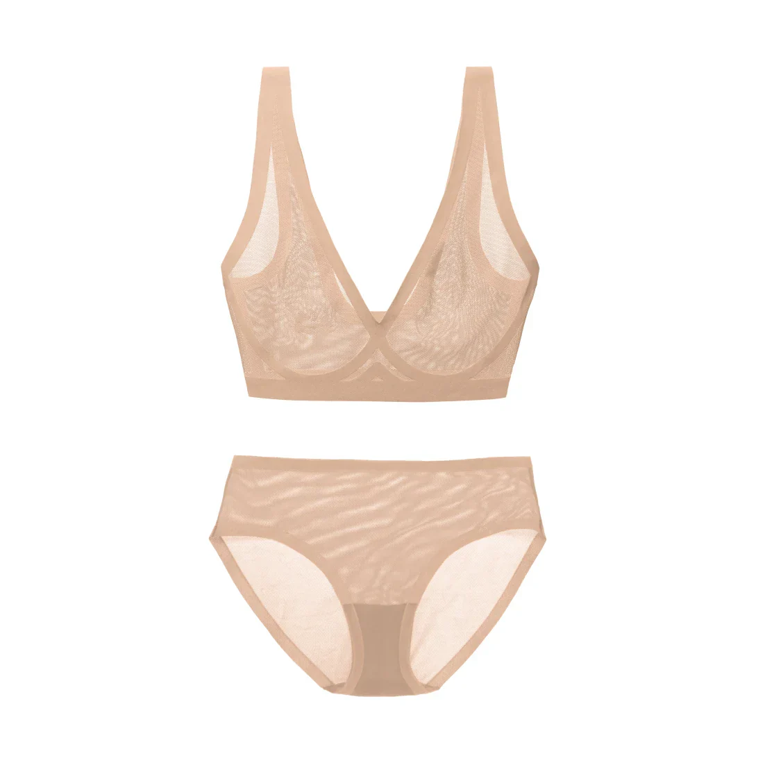 Champagne Sheer Bralette and Brief Set - Image 7