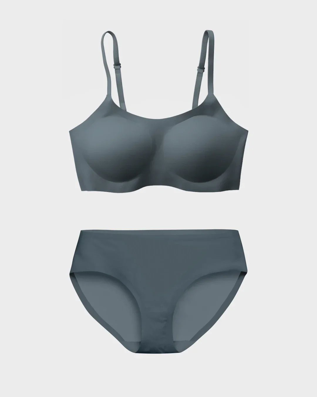 Dark Slate Support Bralette and Brief Set
