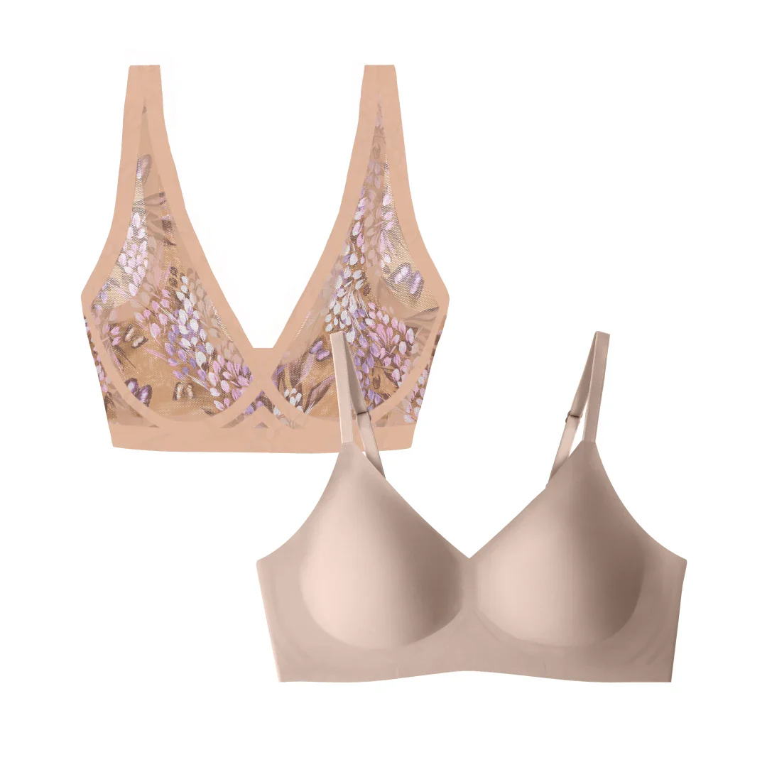 Parisian Sheer Bralette and Nude Relief Bra Bundle - Image 6